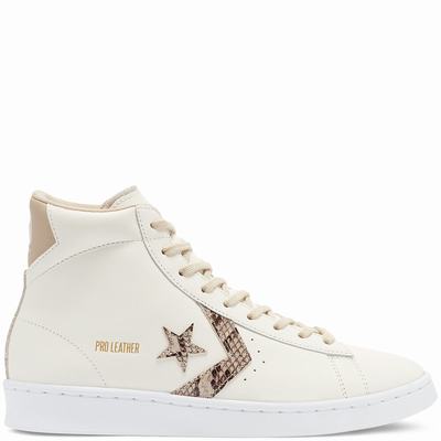 Converse Snake Print Pro Leather - Miesten Saappaat - Beige